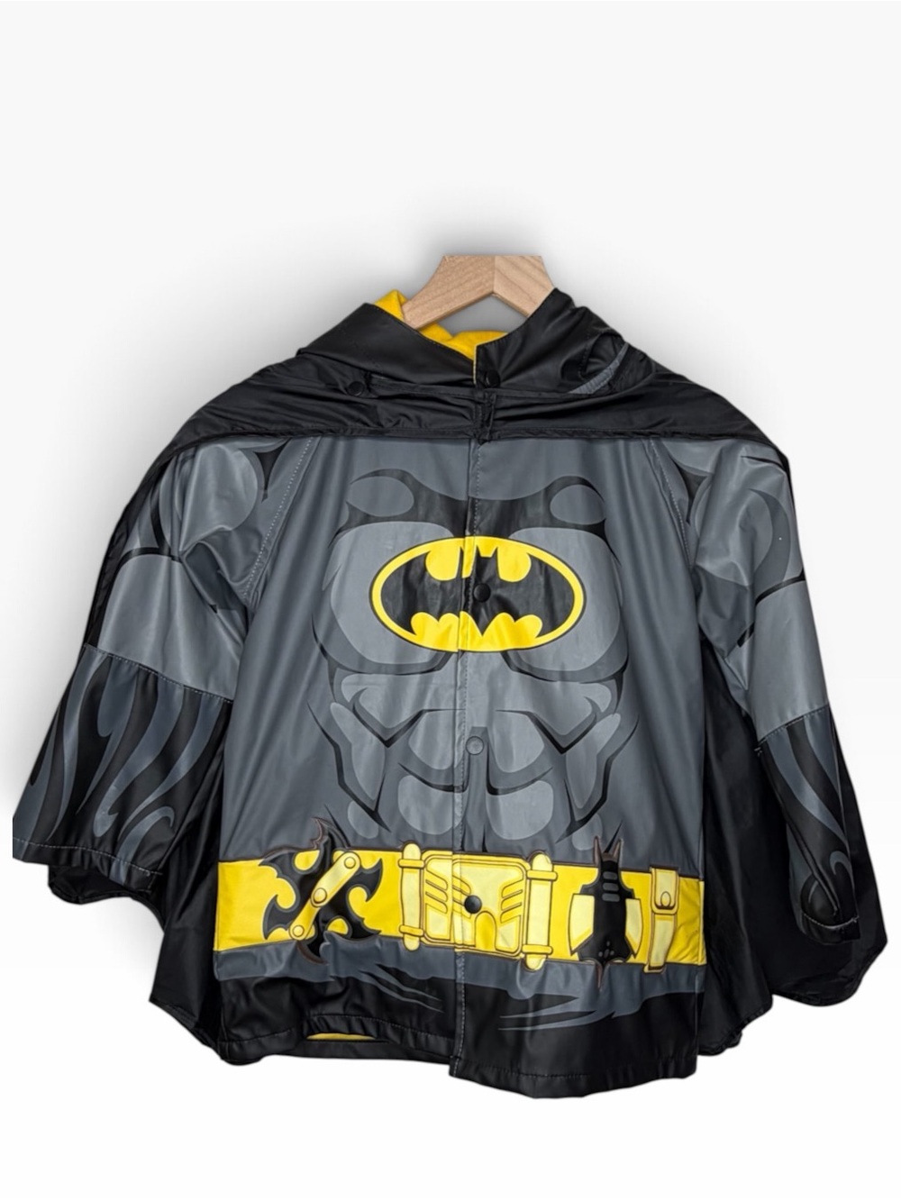 Western Chief Kids Batman Hooded Rain Cape - Black & Yellow